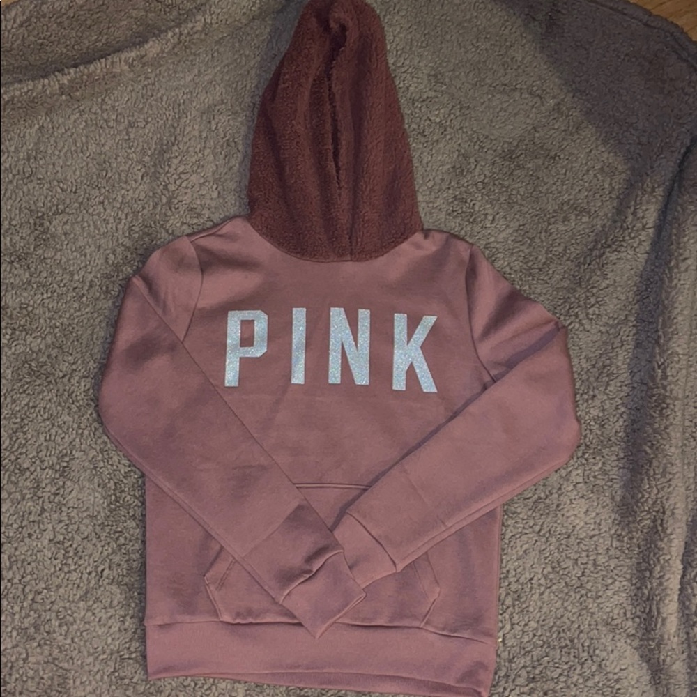 XS PINK mauve hoodie